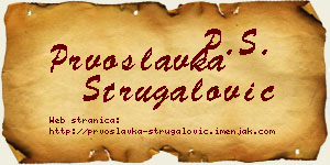 Prvoslavka Strugalović vizit kartica